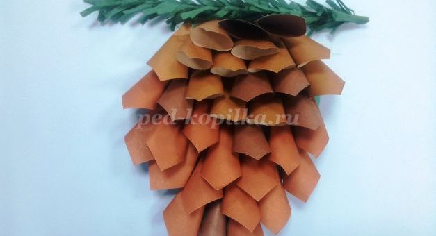 Шишка из бумаги поделка