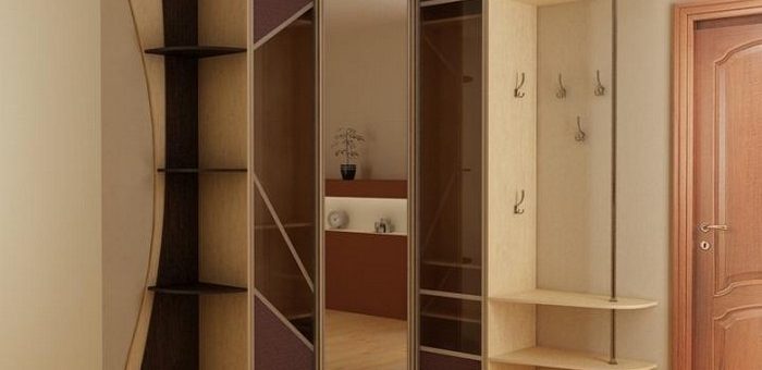 Шкаф угловой внутри фото