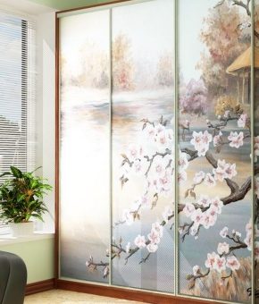 Шкафы купе фото современные с рисунком – на стекле, зеркале, 3D фотообои с картинками шутерсток. Образцы в прихожую и детскую комнату с черно-белыми рисунками города, орхидей, роз, цветов