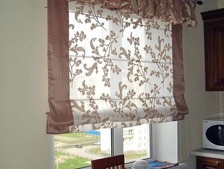 Шторы на кухню простые фото