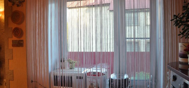 Шторы нитяные для кухни фото