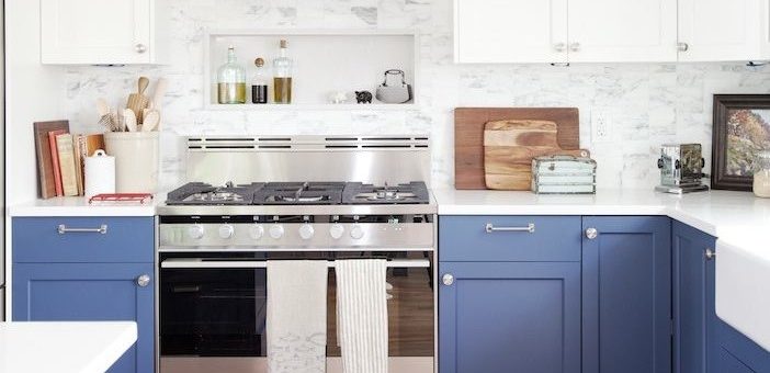 Синяя кухня фото