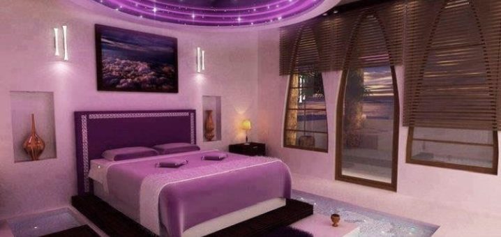 Сиреневая комната – дизайн в бело-фиолетовых и желто-фиолетовых тонах, идеи интерьера с черными акцентами, значение цвета