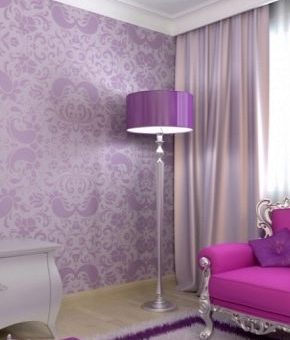 Сиреневые обои на кухне – какие оттенки хорошо сочетаются с коричневой мебелью, нежные и яркие тона и рисунки для стен в интерьере