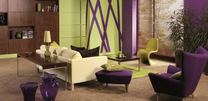 Сочетание цветов фиолетовый в интерьере – Сочетание зеленого и фиолетового в интерьере – дизайн, рекомендации, фото