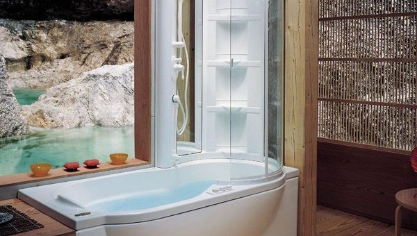 Совмещенная ванна с душевой кабиной