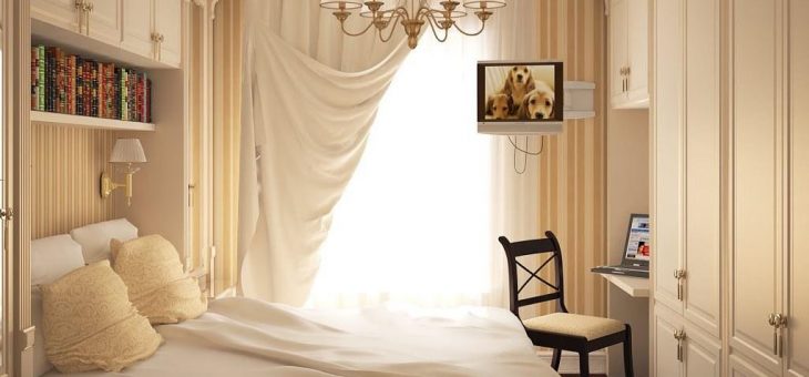 Спальня 6 квадратных метров интерьер – оформление интерьера и планировка комнаты 2х3 метра и 7 м2, как обставить спальню с окном