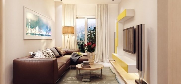 Спальня длинная узкая – интерьер длинной комнаты, планировка при ремонте вытянутой гостиной, кровать вдоль стены и окна, шкаф купе в хрущевке, расстановка мебели