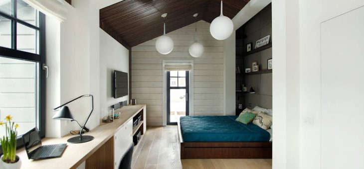 Спальня с рабочим местом – дизайн спальной комнаты с рабочим местом, стол и кровать в одной плоскости, идеи совмещения и правила зонирования