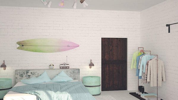 Стена лофт белая – Квартира в стиле лофт с белыми кирпичными стенами, мебелью из палет и амбарными дверьми