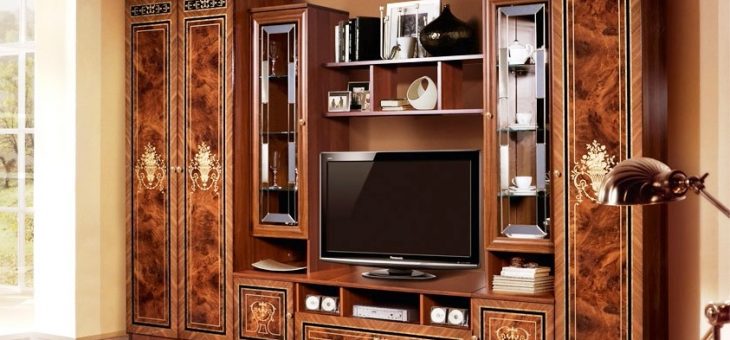 Стенка в гостиную классика фото