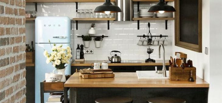 Стиль лофт кухня в интерьере