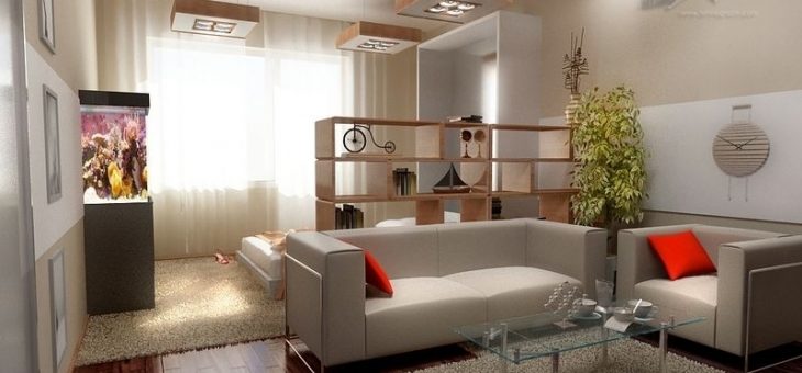 В однокомнатной квартире выделить спальное место – дизайн пространства для семьи с ребенком, как разделить перегородкой, как обустроить, идеи интерьера, какой ремонт