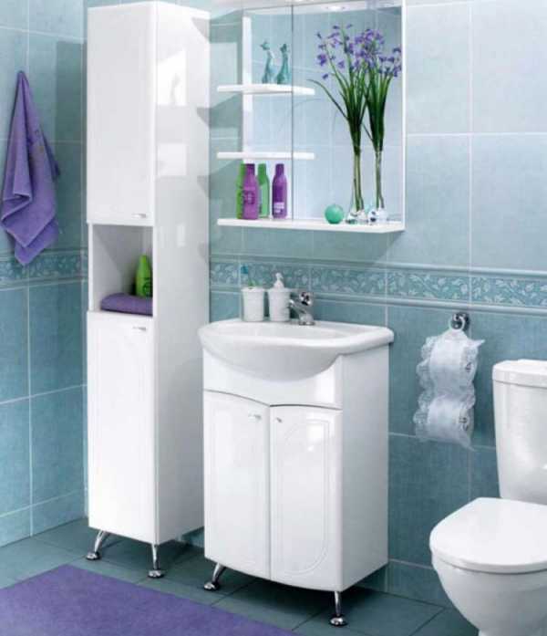 Мебель для ванной комнаты сиреневого цвета