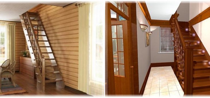 Виды лестниц на второй этаж в частном доме фото с размерами