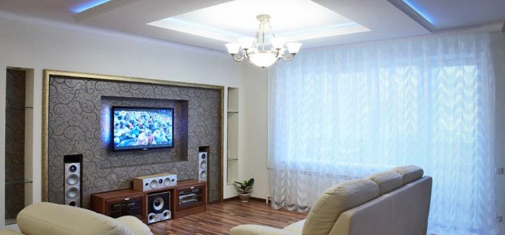 Зал из гипсокартона фото