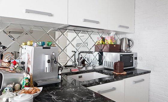 Зеркальный фартук для кухни фото – Зеркальный фартук для кухни: фото идеи и отзывы, кухонный дизайн с применением зеркал